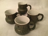 (4) Villeroy & Boch Owl Coffee Mugs