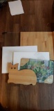 (6) Cutting Board Wood, glass, plastic, etc