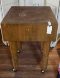 Butcher Block with Casters 24
