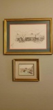 (2) Framed & Matted Pictures: 11