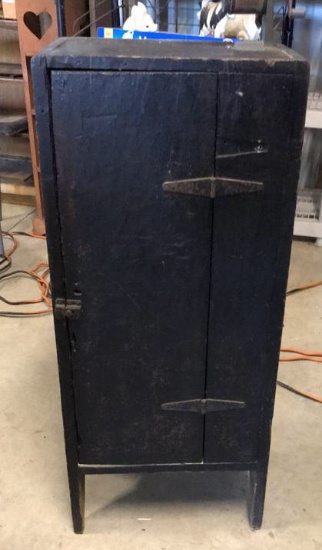 Primitive Storage Cabinet with Mounted Pencil