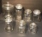 (7) Glass Cannisters with Lids