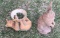 Animal Yard Ornaments: Cat Pot Holder, Rabbit