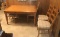 Rectangular Pine Dining Table with Turned Legs &