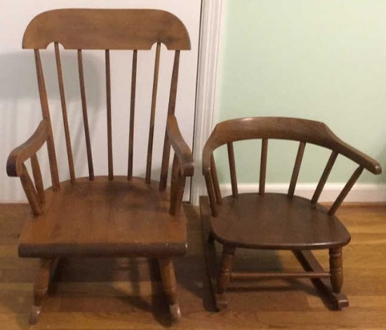 (2) Wooden Children's Chairs