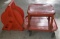 Vintage Metal Shop Stool & Cord Stand w/Drop Cord