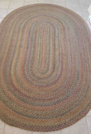 Oval Braided Rug 8' 6" x 5' 7"