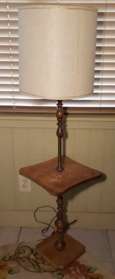 Side Table/Floor Lamp 55 1/2" Tall