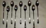 (9) Silverplate Iced Tea Spoons: Wm Rogers