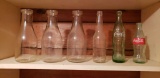 (3) Vintage Glass Milk Bottles, Etc