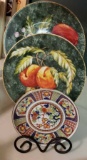 (3) Decorative Plates: 6 1/4
