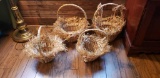 (4) Corn Shuck Baskets