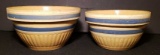(2) Pottery Mixing Bowls: 7
