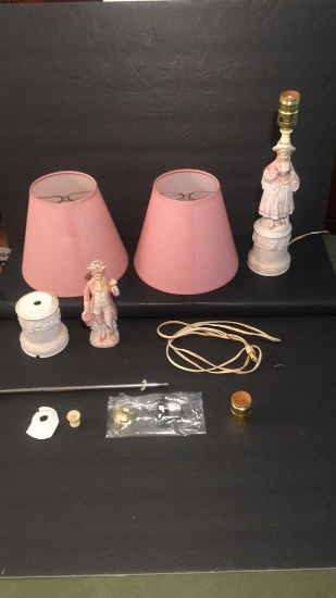 (2) Figural Bisque Table Lamps (1 needs to be