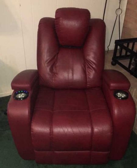 Electric Recliner w/ Built-In Cup Holders