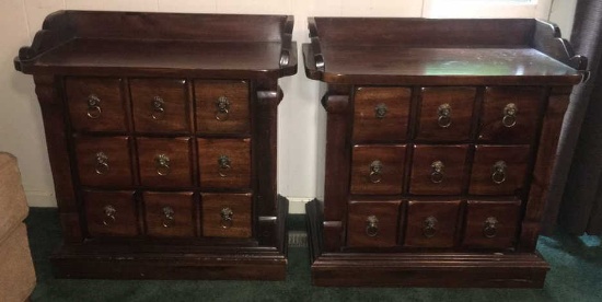 (2) 3-Drawer Nightstands/End Tables