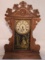 Antique Oak Kitchen Clock w/Key--15 1/4