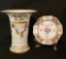 (2) Hand Painted Porcelain Items: 8 1/4