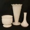 (3) Milk Glass Items