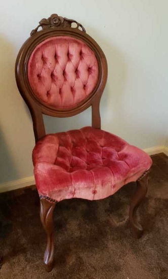 Victorian Chair with Tufted Seat and Back