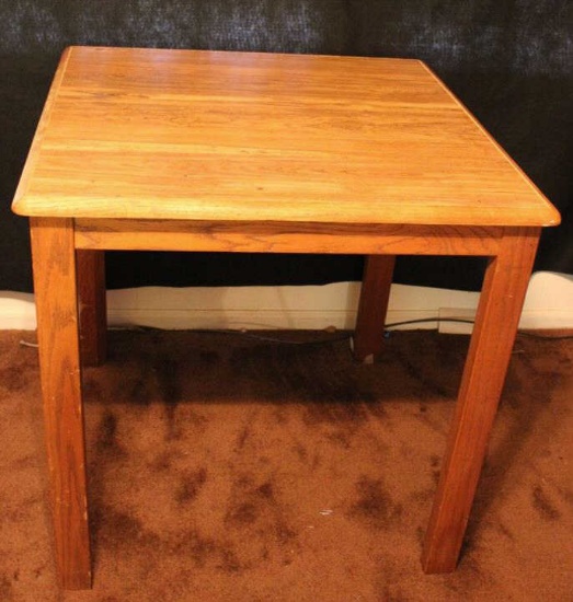 Small Wooden Kitchen Table-- 30"square