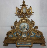 Antique French Brunfaut Mantel Clock-Late 1800's