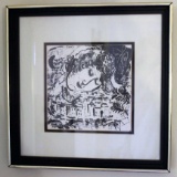 Framed and Double Matted Chagall Print 