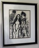 Framed and Double Matted Chagall Print 