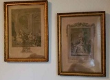 (2) Antique Framed French Steel Engravings: