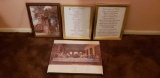 (4) Items: Poster-The Last Supper; (2) Framed