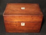 Victorian Vanity Box with Inlaid Mother of Pearl