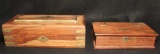 (2) Vintage Boxes with  Brass Decorations--