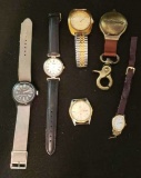 (6) Watches: Timex, Omega Electronic, Moulun,