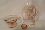 (3) Pieces of Pink Depression Glass