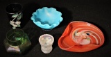 (5) Pieces of Vintage Art Glass