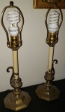 Pair of Brass Table Lamps--19