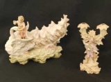 (2) Ceramic Figurines-- (some damage)