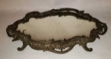 Antique French Mirrored Metal Plateau 17 1/2