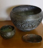 (2) Brass Bowls & Copper Dish