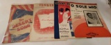 (3) Pieces of Sheet Music & (1) Vintage Program