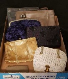 Assorted Vintage Handbags & Clutches, Etc