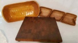 (3) Wooden Kitchen Items: