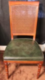 Cane Back Dining Chair with Upholstered Seat
