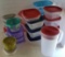 Assorted Plastic Storage Containers, Pitcher,