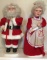 (2) Electric Animated Mr. & Mrs Santa Claus