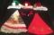 (2) Christmas Tree Skirts, (3) Santa & Eld Hats,