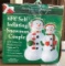 6 Foot Self Inflating Snowman Couple