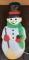 Vintage Outdoor Lighted Plastic Snowman—39 1/2”