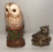 (2) Ceramic Owl Figurines