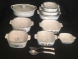 Assorted Corning Ware & French White Oval
